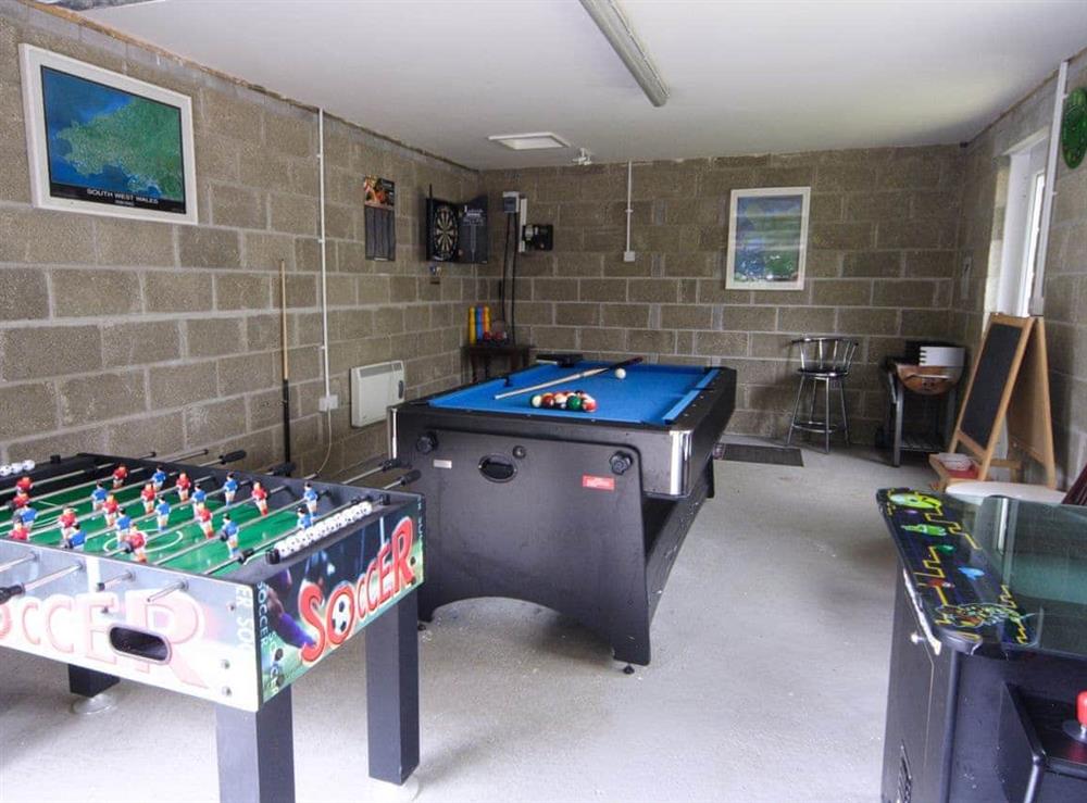 Games room at Four Seasons in Llandysul, Dyfed