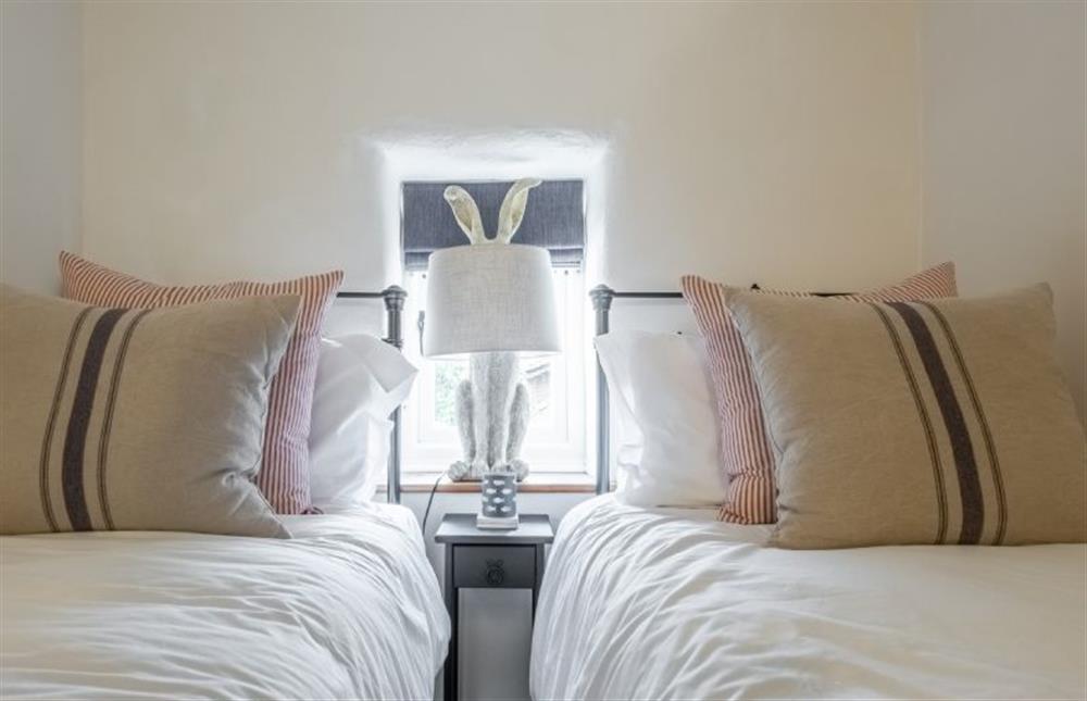 First floor: ..... and a hare bedside lamp! at Fox Cottage, South Creake near Fakenham