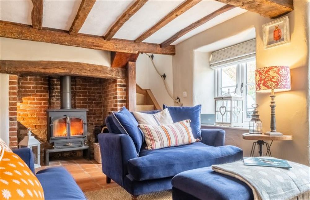 Ground floor: A large wood burning stove gives a warm glow