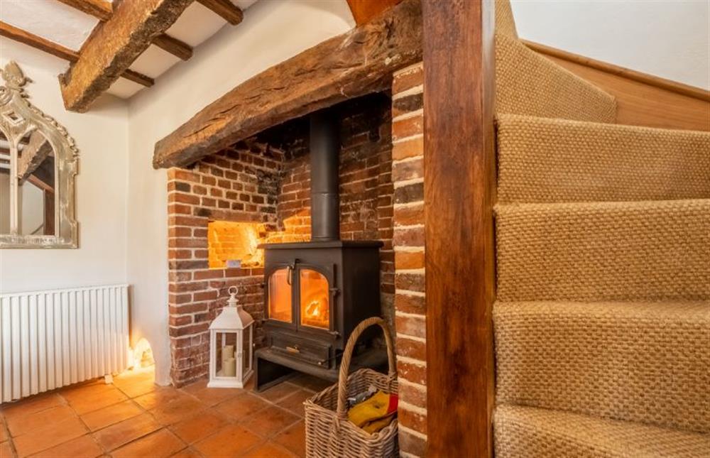 Ground floor: Spot the bread oven, and winder stairs to the first floor at Fox Cottage, South Creake near Fakenham