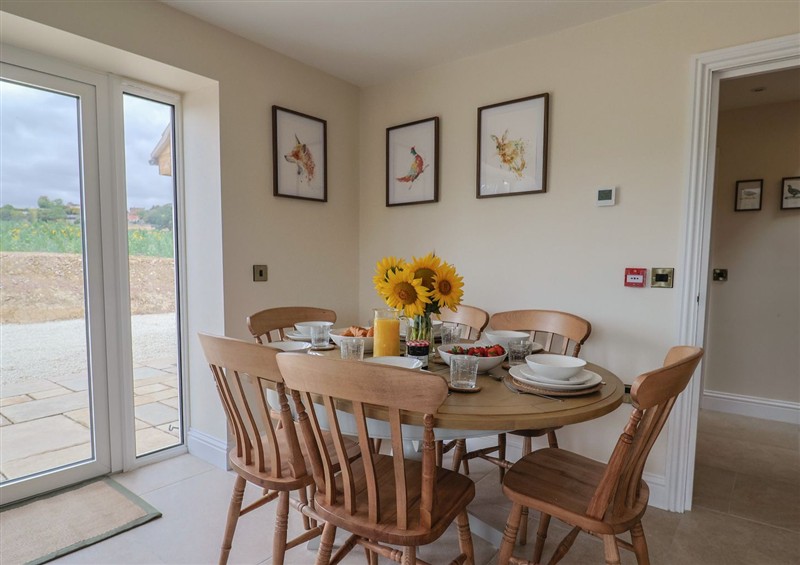 The dining area at Fox Den, Pendomer near Yeovil