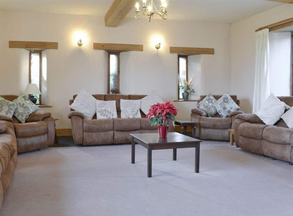 Spacious seating area within living room at Foxcote in Marstow, near Ross-on-Wye, Herefordshire