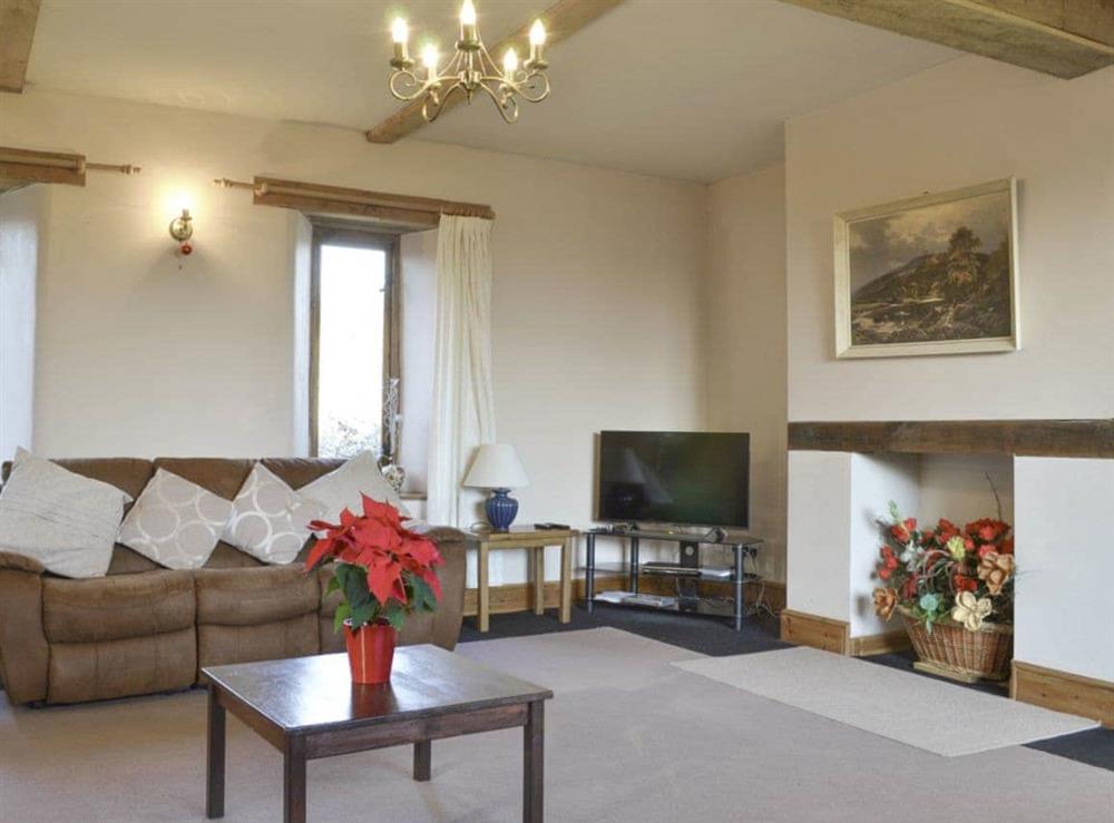 Stylish living room at Foxcote in Marstow, near Ross-on-Wye, Herefordshire