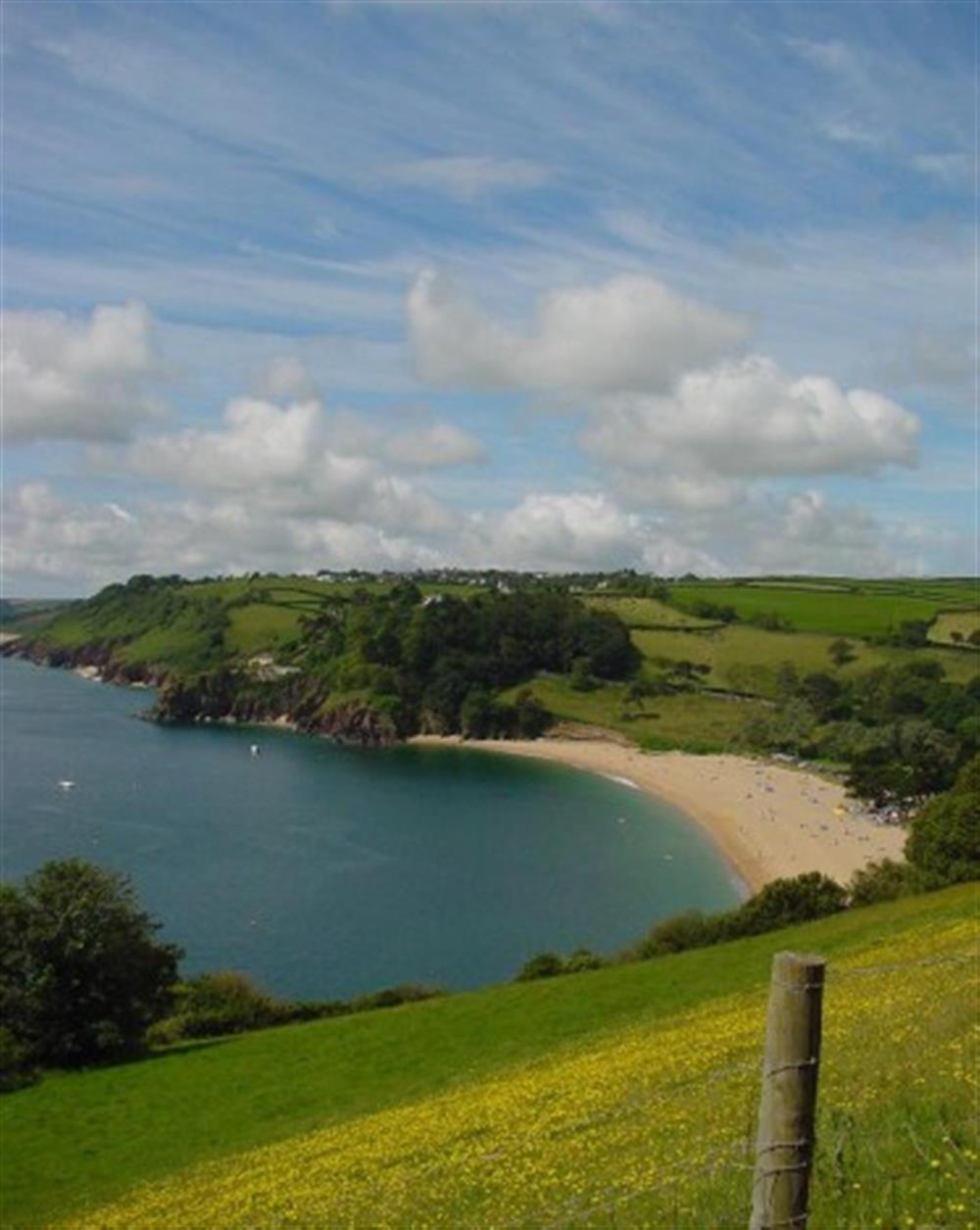 Nearby Blackpool Sands. at Foxenhole Farmhouse in Dittisham