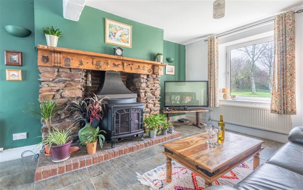 Relax in the living area at Foxenhole Farmhouse in Dittisham