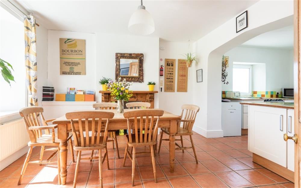 The lovely dining kitchen. at Foxenhole Farmhouse in Dittisham