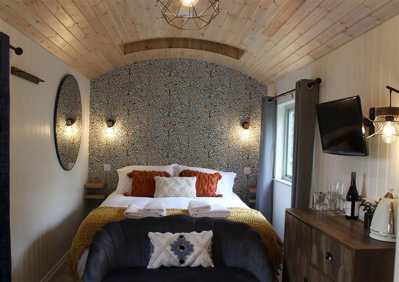 This is the bedroom at Foxes Den, Lucker near Belford
