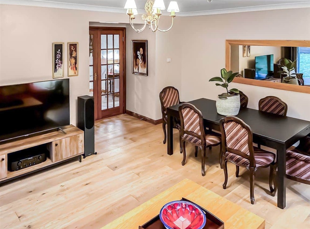 Open plan living space at Foxglove Cottage 2 in Drymen, Lanarkshire
