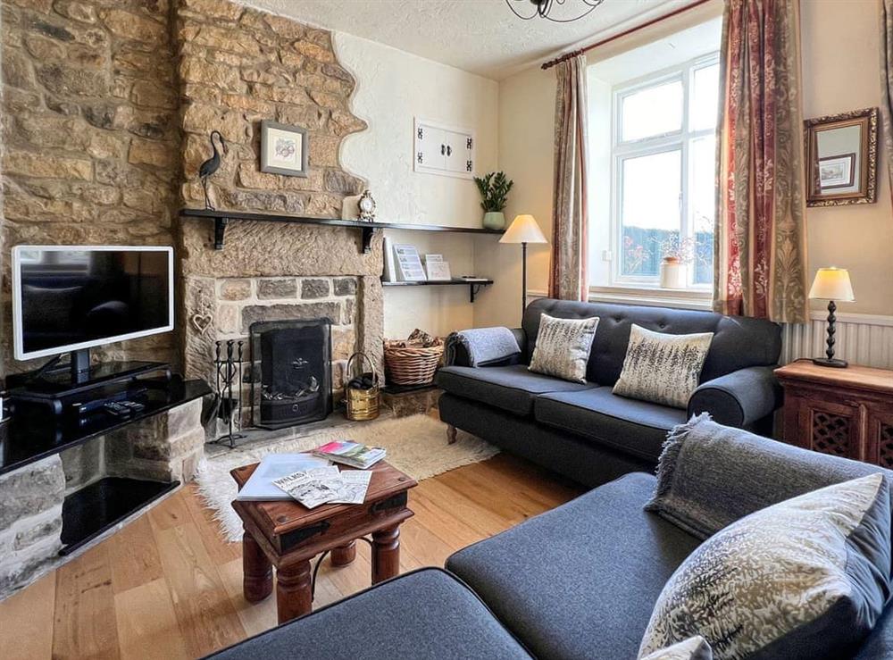Living room at Foxglove Cottage in Alton, near Chesterfield, Derbyshire