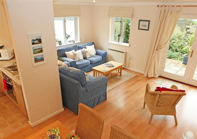 The living area at Foxglove Cottage, Falmouth