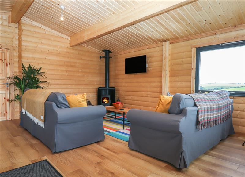 Relax in the living area at Foxglove Lodge, Hittisleigh near Whiddon Down