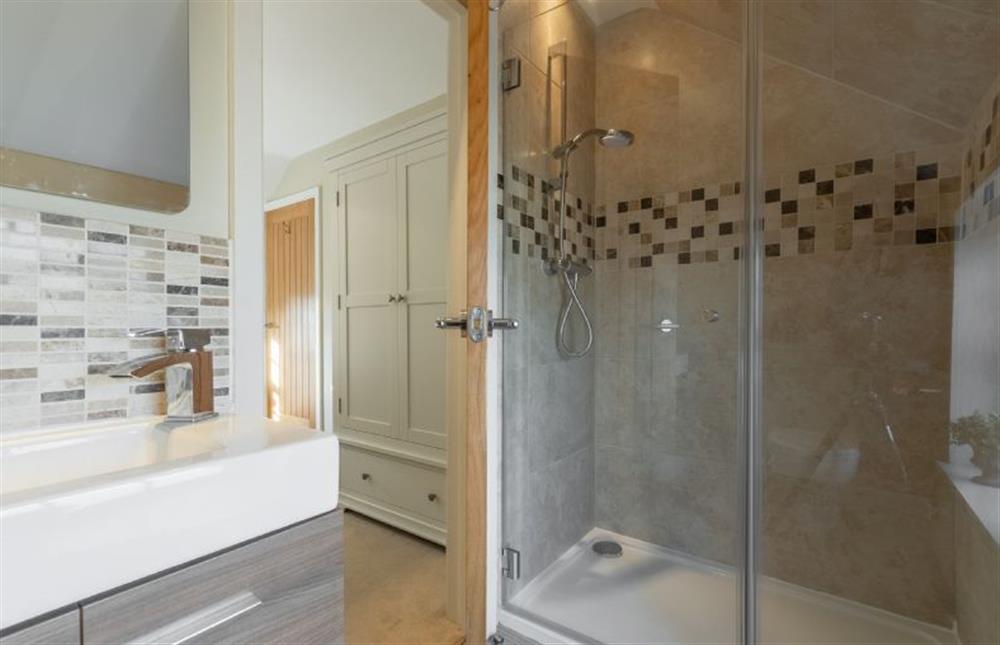 First floor: En-suite with walk-in shower cubicle at Foxhill House, South Creake near Fakenham