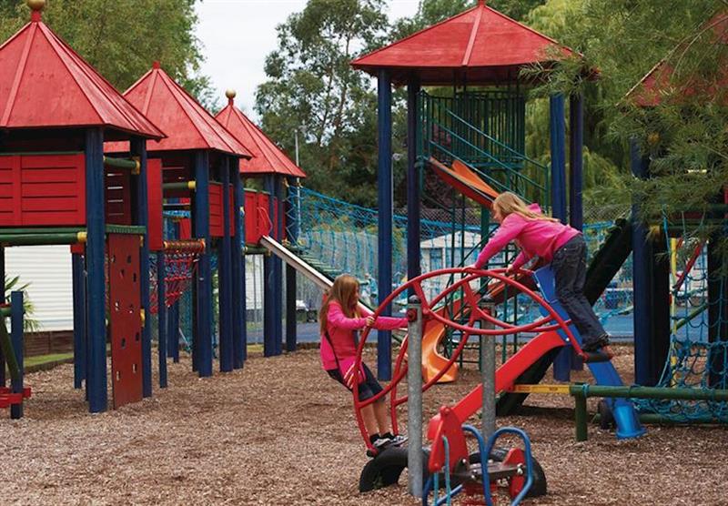Children’s play area at Foxhunter Park in Kent, South of England