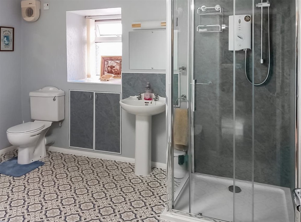 Bathroom at Foxs Lair Farmhouse. in Groeslon Nr Caernarfon, Gwynedd