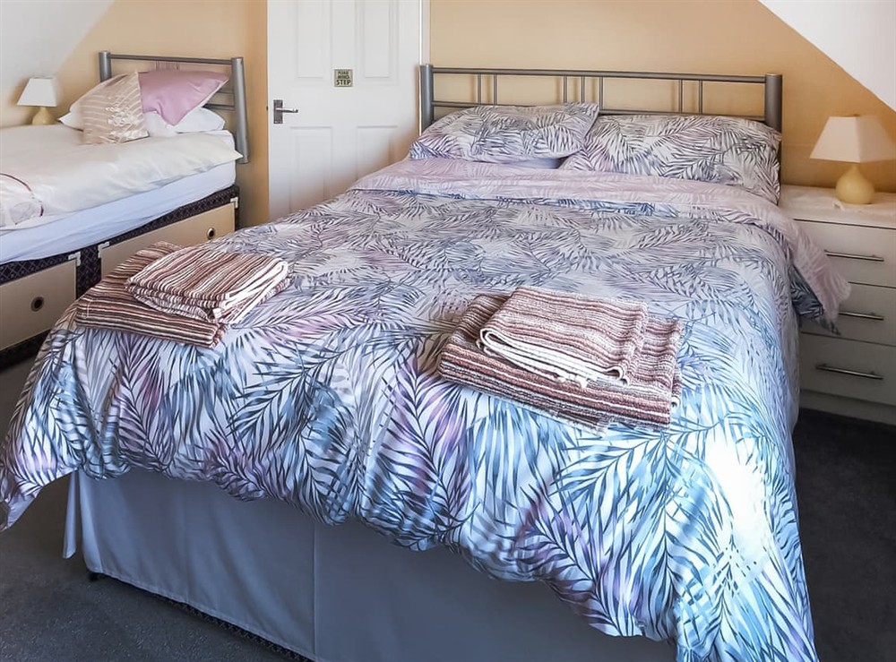 Double bedroom at Foxs Lair Farmhouse. in Groeslon Nr Caernarfon, Gwynedd