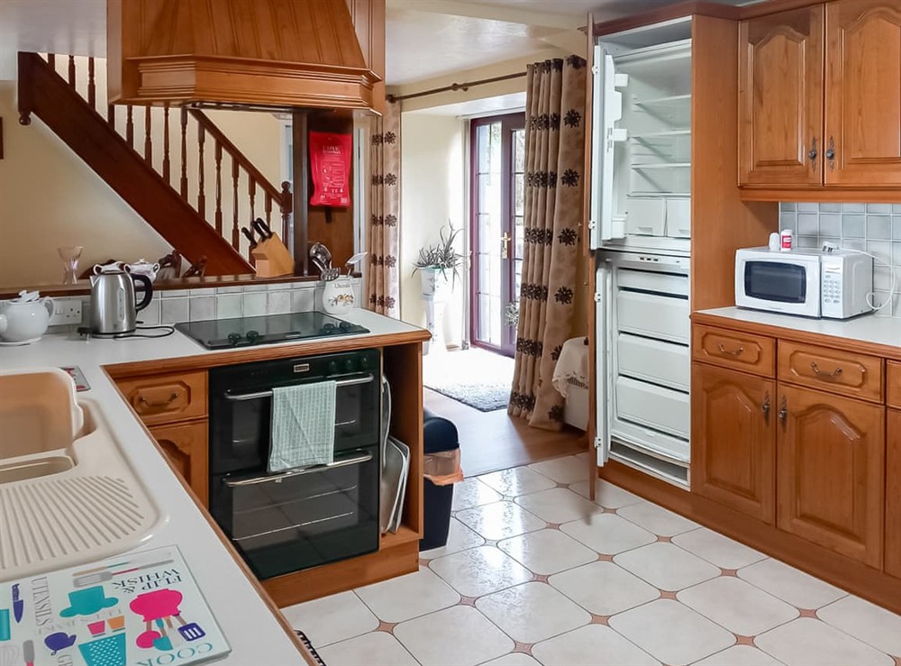 Kitchen at Foxs Lair Farmhouse. in Groeslon Nr Caernarfon, Gwynedd