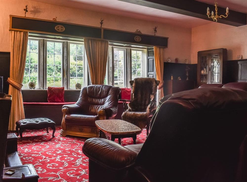 Living room at Foxstones Farm House in Cliviger, Lancashire
