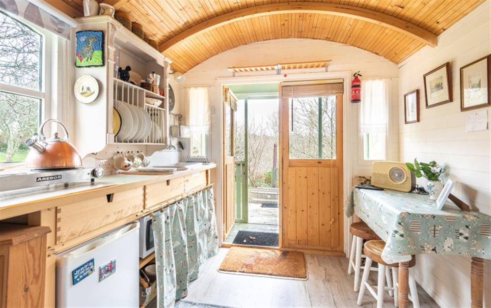 Foxy has been cleverly designed to provide all you need for an simple, rustic holiday experience. at Foxy Shepherd's Hut in Penzance