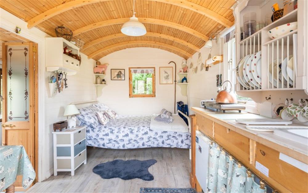 There's so much personality packed into this compact space! at Foxy Shepherd's Hut in Penzance