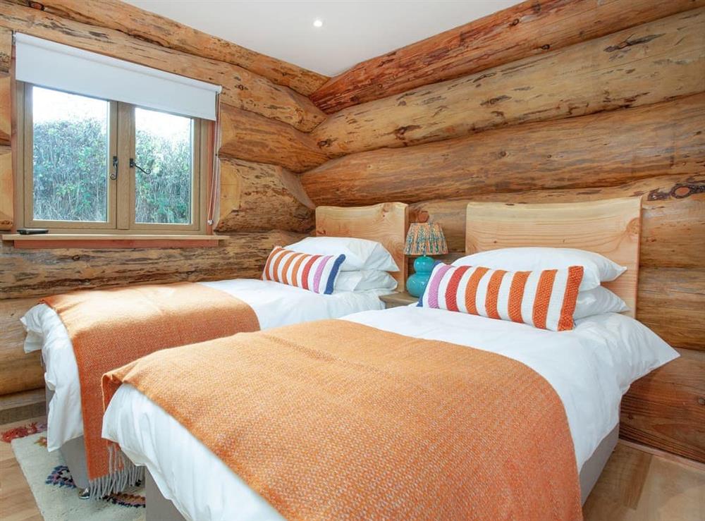 Twin bedroom at Frankaborough Lodge in Beaworthy, Devon