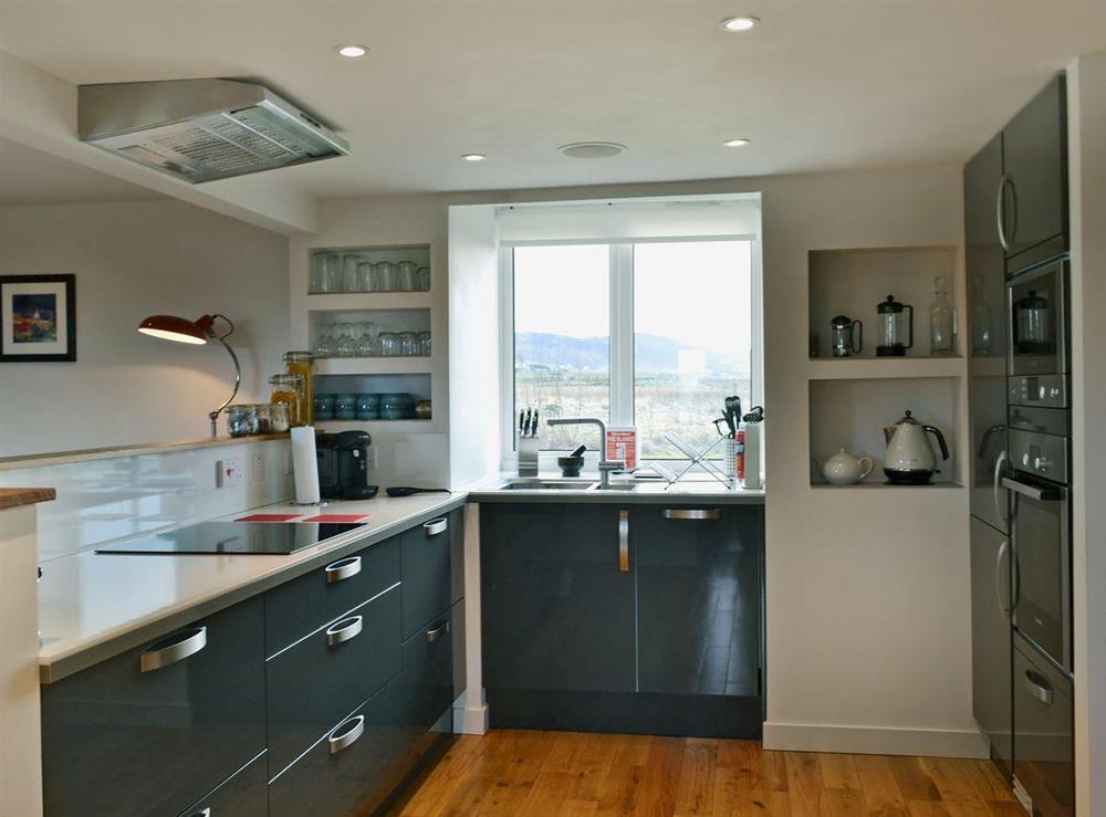 Contemporary kitchen area at Frank’s in Portree, Isle Of Skye
