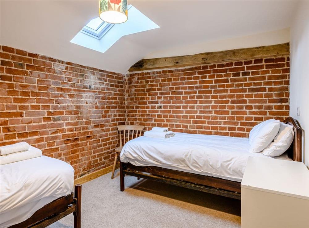 Twin bedroom at Freds Barn in Westwick, Norfolk