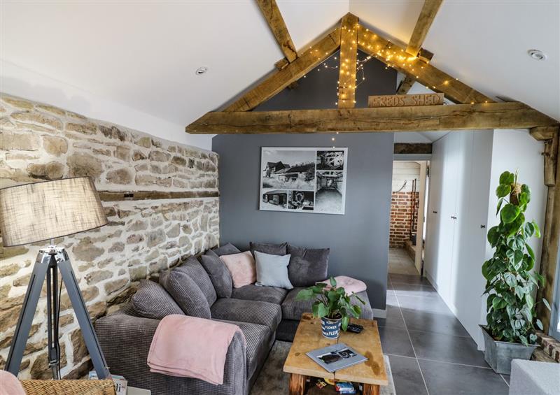 Relax in the living area at Freds Shed, Hereford
