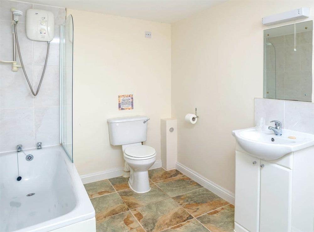 En-suite bathroom at Freedom in Ashcombe, Nr Dawlish, South Devon., Great Britain