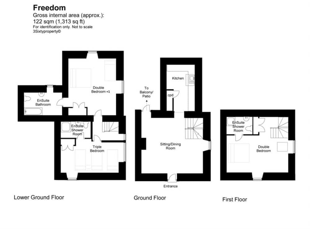 Floor plan at Freedom in Ashcombe, Nr Dawlish, South Devon., Great Britain