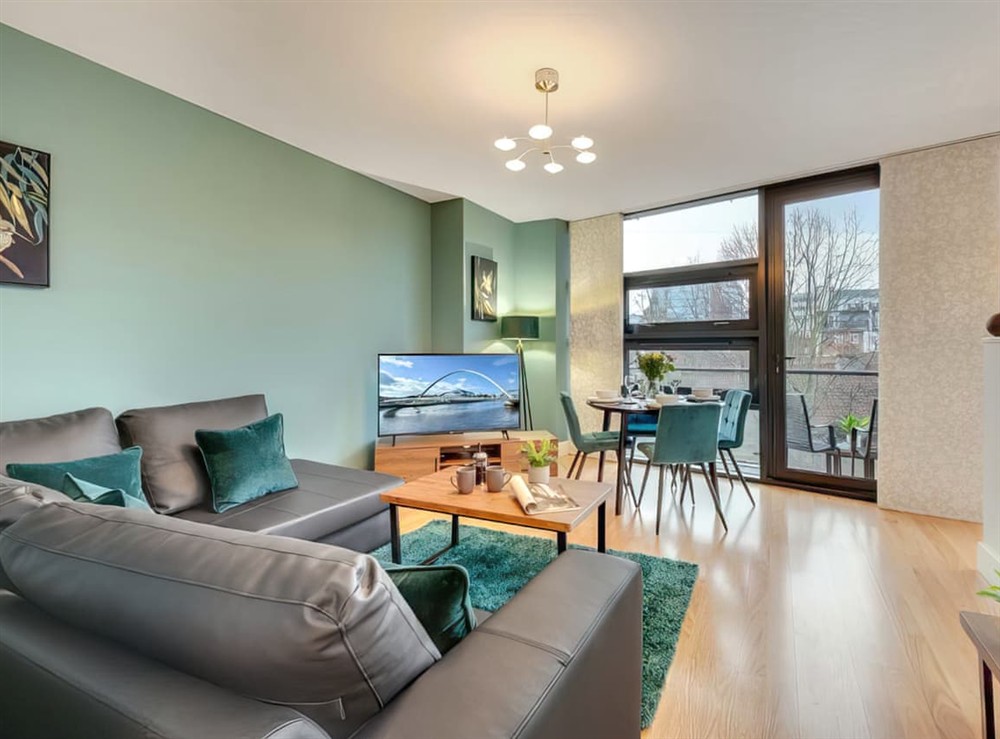 Open plan living space at Friarsgate Apartments in Newcastle Upon Tyne, Tyne and Wear