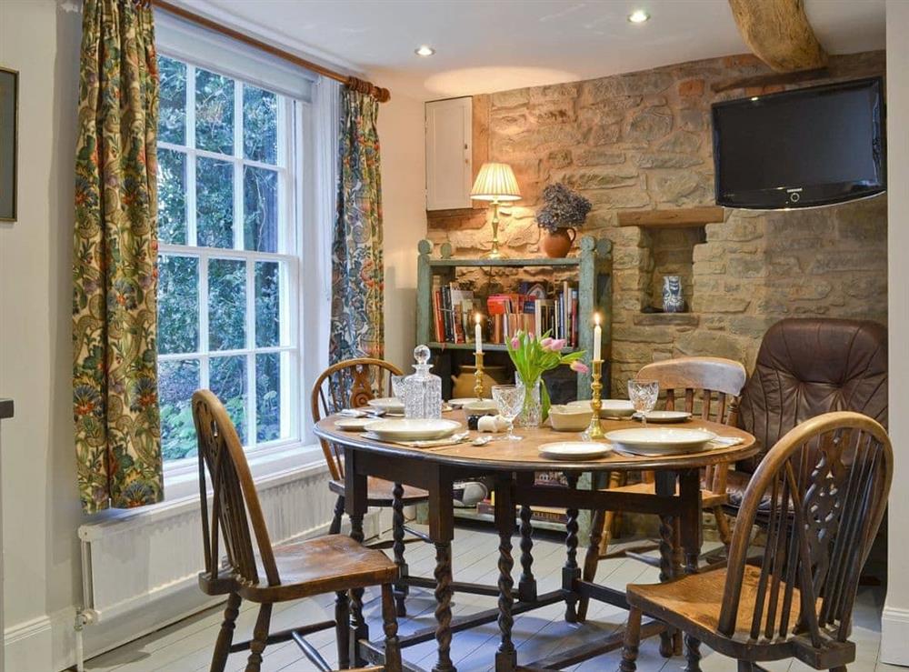 Beautiful dining area at Friary Cottage in Ludlow, Shropshire