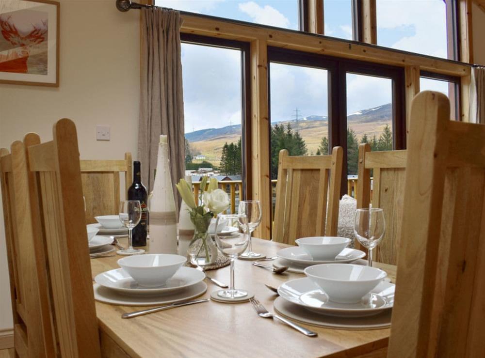Charming dining area at Frith View in Glengoulandie, near Aberfeldy, Perthshire