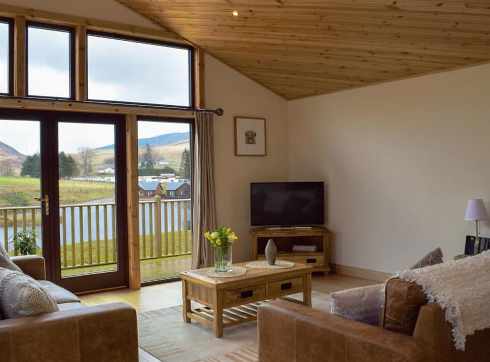 Spacious and comfortable living area at Frith View in Glengoulandie, near Aberfeldy, Perthshire