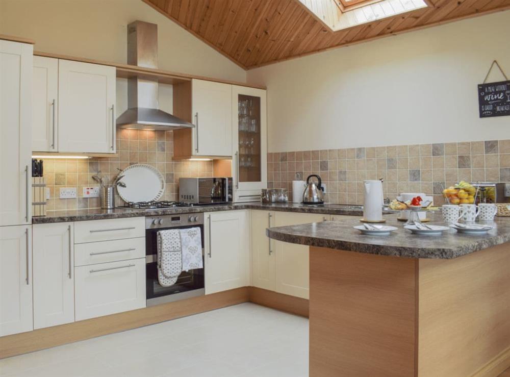 Well equipped kitchen area at Frith View in Glengoulandie, near Aberfeldy, Perthshire
