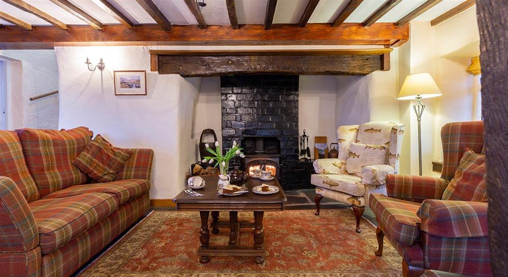 The sitting area at Fron Dirion in Dinas Mawddwy, Powys