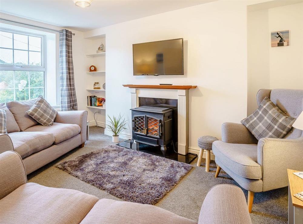 Living room at Fron Towyn Cottage in New Quay, Cardigan, Dyfed