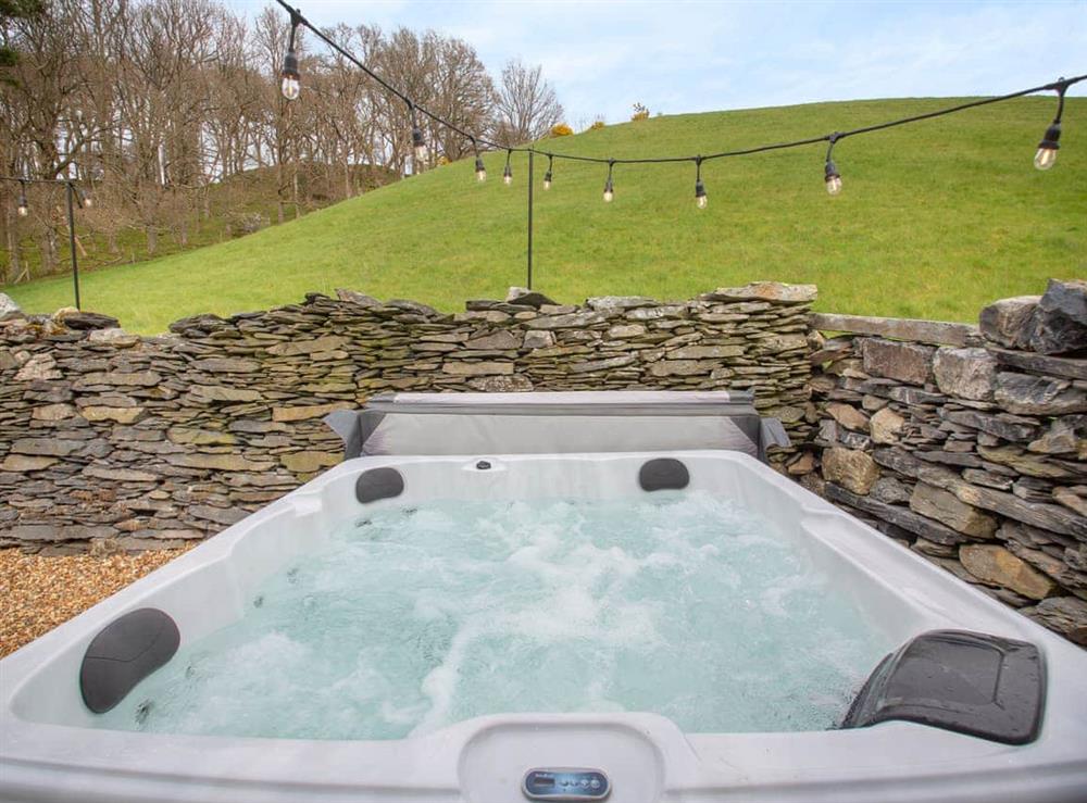 Hot tub at Frondeg in Capel Garmon, Betws Y Coed, Gwynedd