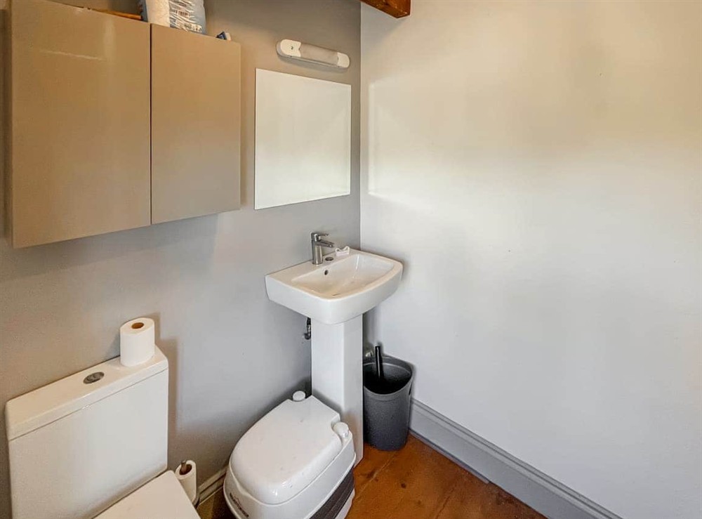 Bathroom at Fronfanol in Llanfairtalhaiarn, Clwyd
