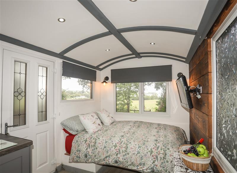One of the bedrooms at Frongoch Shepherds Hut, Red Wharf Bay near Pentraeth