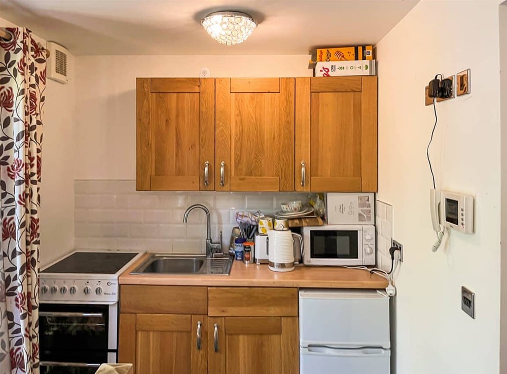 Kitchen at Fronisaf in Llanfairtalhaiarn, Clwyd