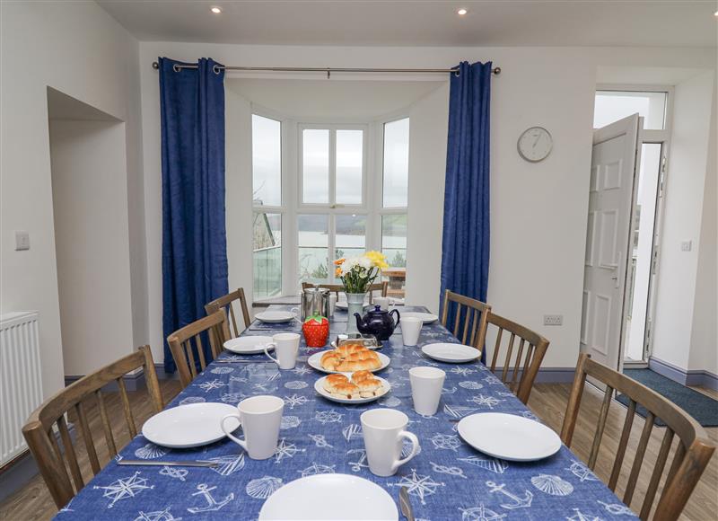 This is the dining room at Fronwig, New Quay