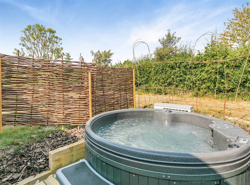 Hot tub at Fuchsia Lodge in Willington, near Derby, Derbyshire
