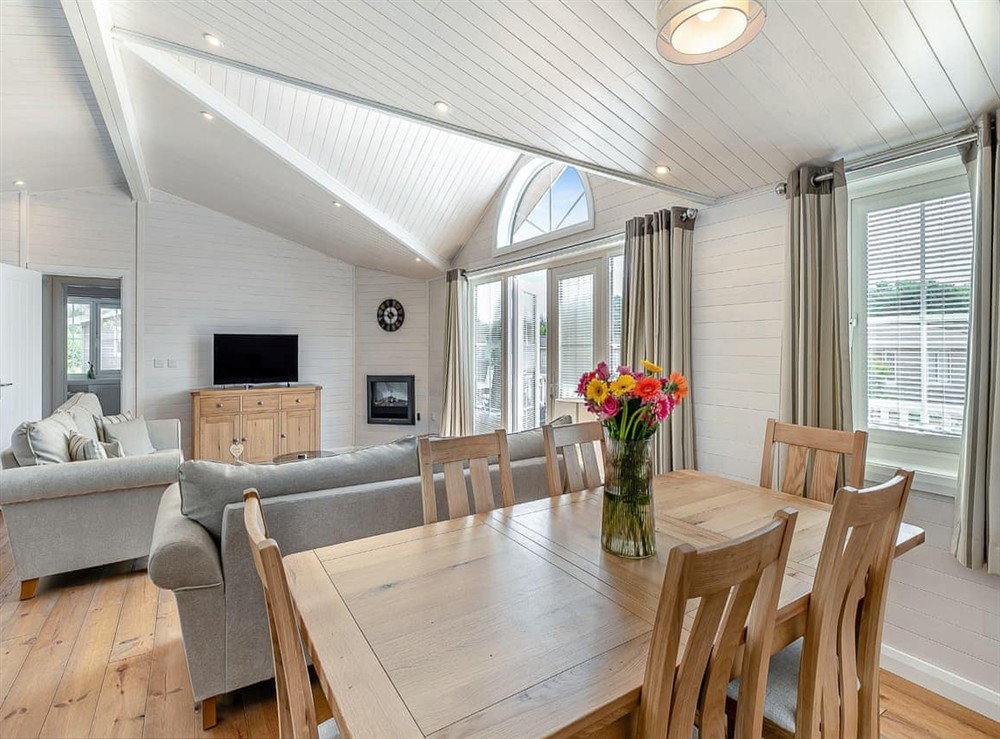 Open plan living space at Fuchsia Lodge in Willington, near Derby, Derbyshire