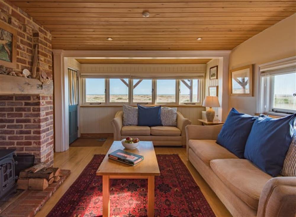 Living area at Fulmar in Dungeness, Kent