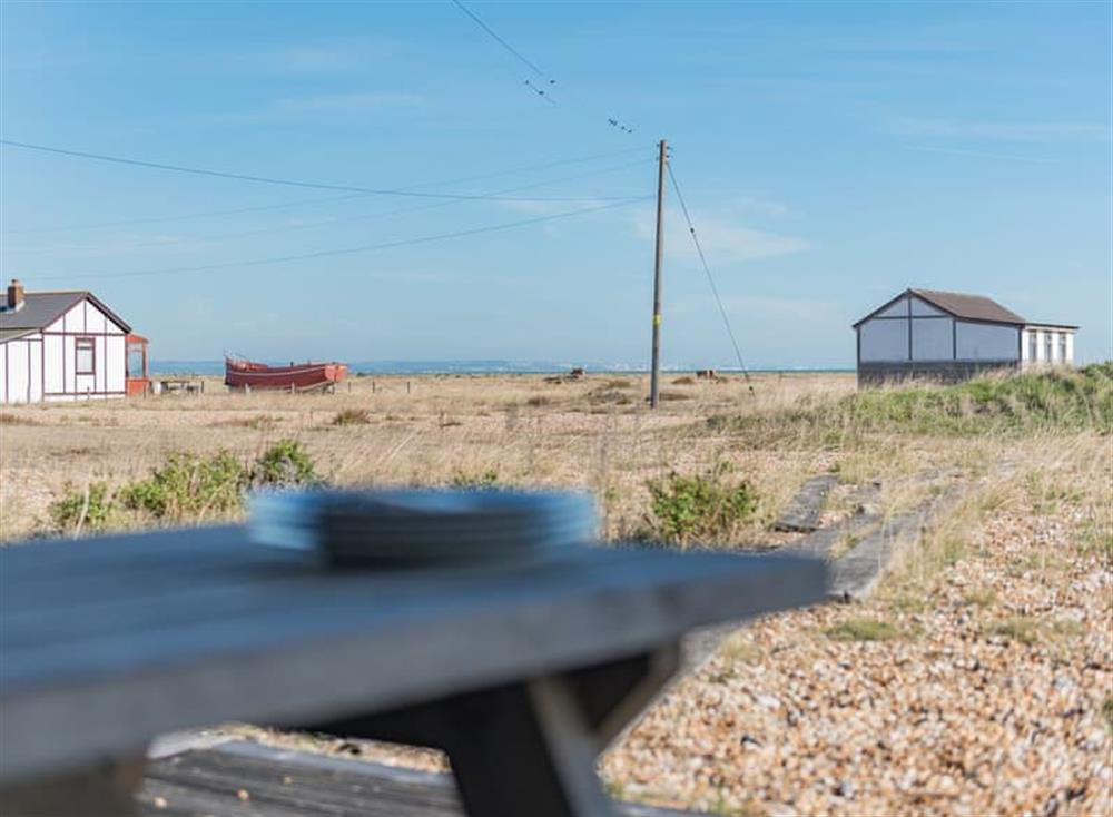 Outdoor area at Fulmar in Dungeness, Kent