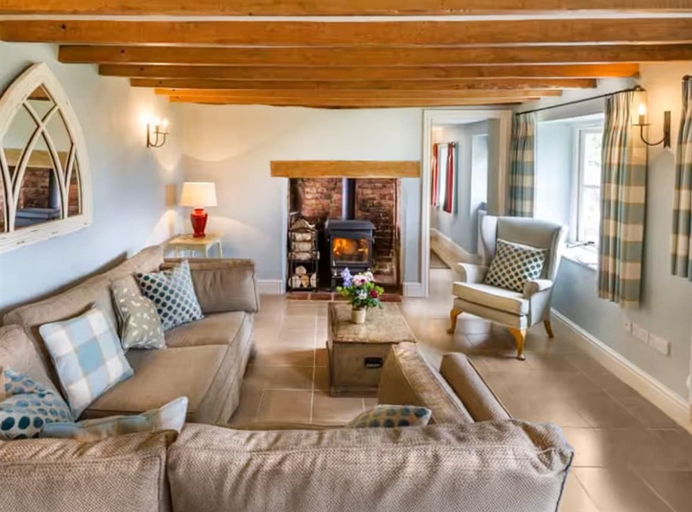 Living area at Fursdon Cottage in Cadbury, Devon