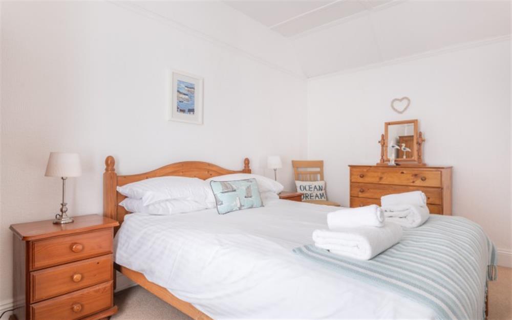 One of the bedrooms at Fuschia Cottage in Lyme Regis