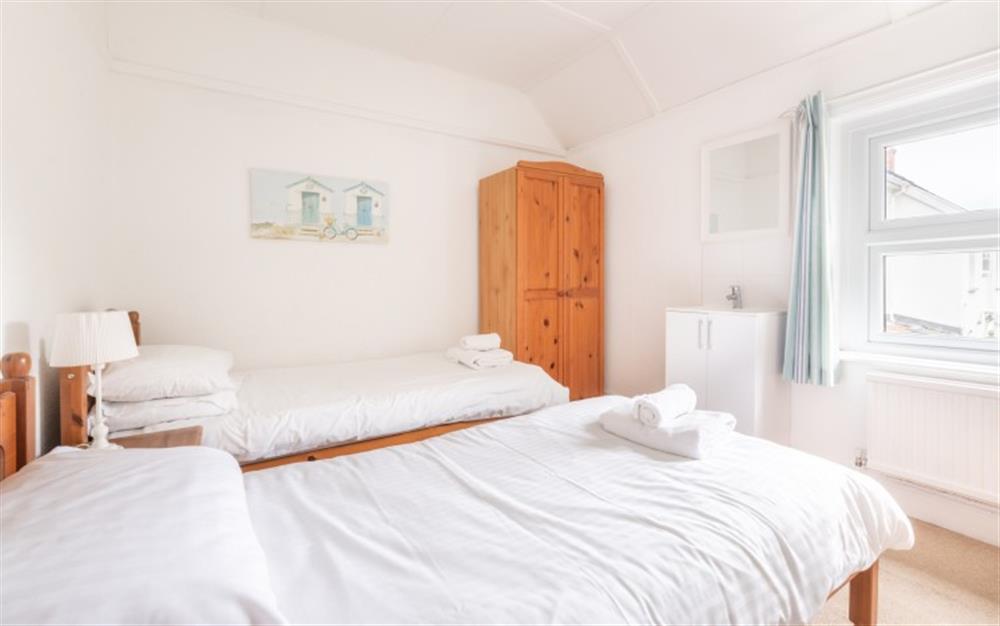 This is a bedroom at Fuschia Cottage in Lyme Regis