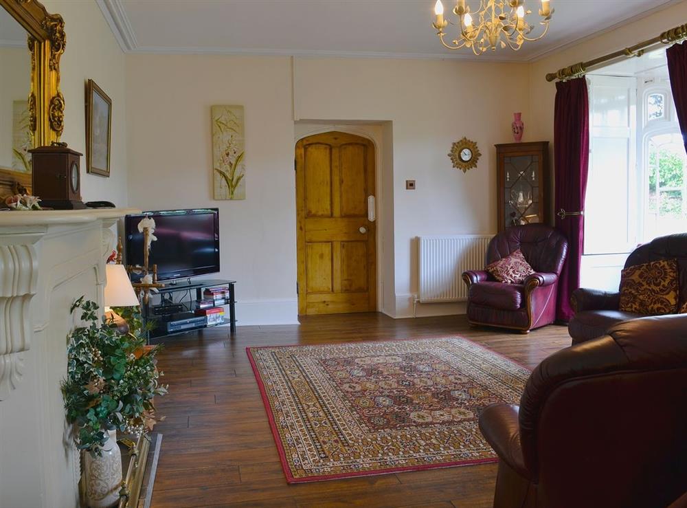 Living room/dining room at Gable End Lodge  in Tenby, Pembrokeshire
