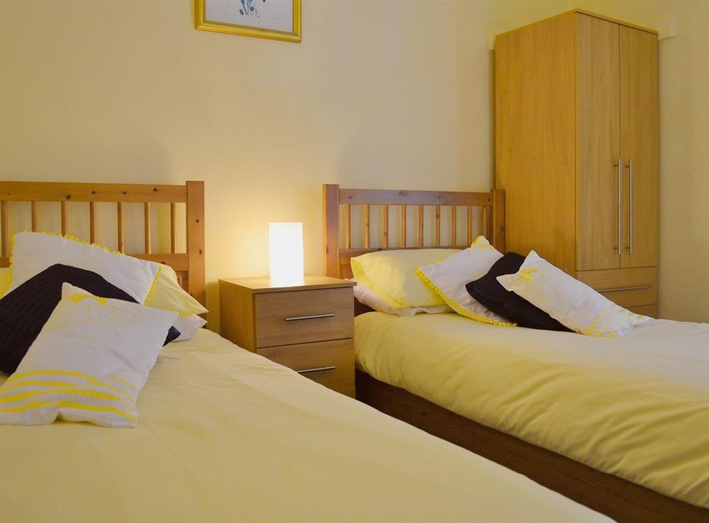 Twin bedroom at Gable End Lodge  in Tenby, Pembrokeshire